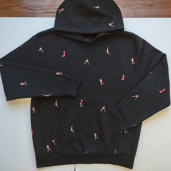 Air Jordan MJ Jumpman Statement Fleece Hoodie Streetwear Men Medium - Picture 3 of 12